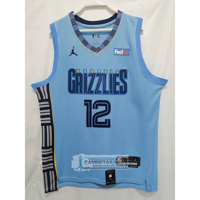 Camiseta Memphis Grizzlies Ja Morant NO 12 Statement 2022-23 Azul